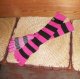 11'-12' oran'ge(オレンジ)　border sock（5本指 滑り止め付き)　　pnk/blk　 